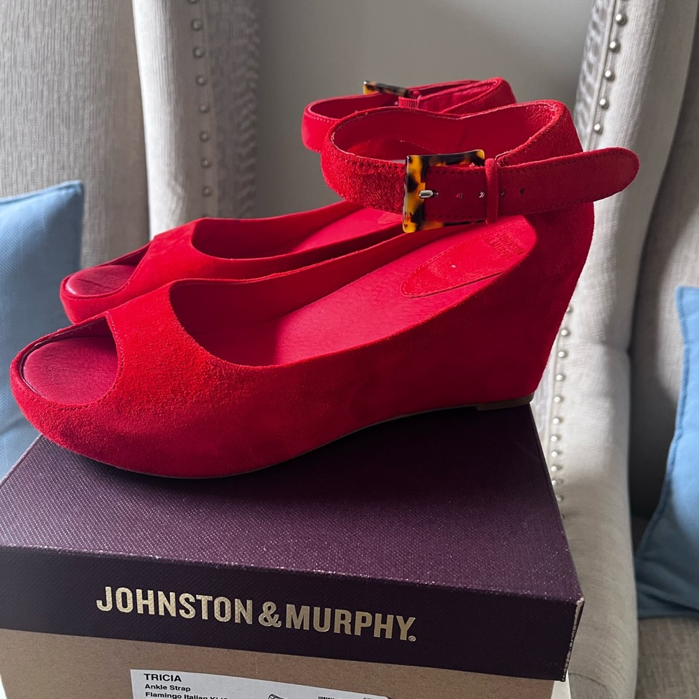 Johnston & Murphy Tricia Sandal Vibrant Red